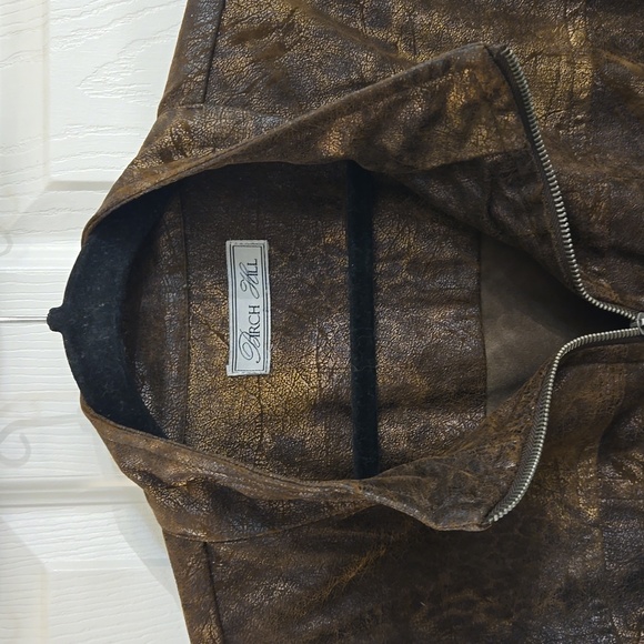 Birch Hill-jacket,coat,gun metal hardware,faux suede,brown,Size XXL - Picture 2 of 14